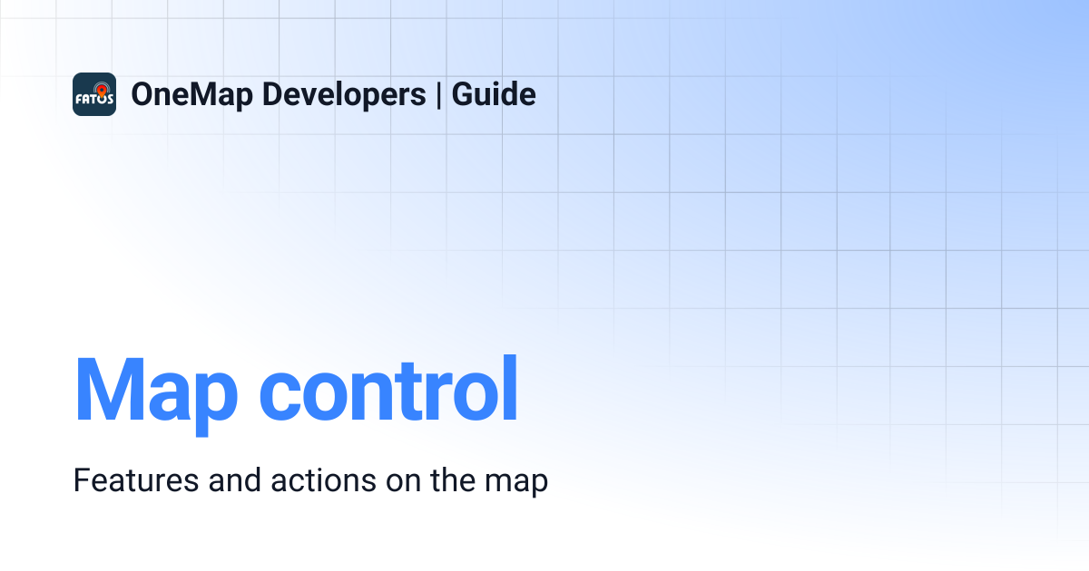 Map control | OneMap Developers | Guide